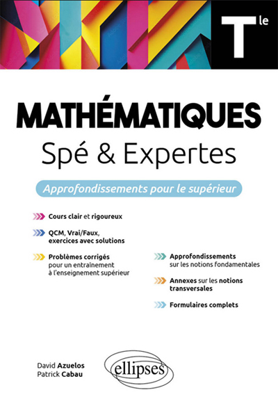 Livre de Mathématiques, Terminale, David Azulelos et Patrick Cabau, 2023